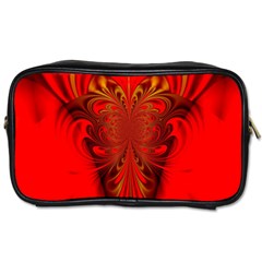 Digital Arts Fractals Futuristic Red Yellow Black Toiletries Bag (one Side) by Pakrebo