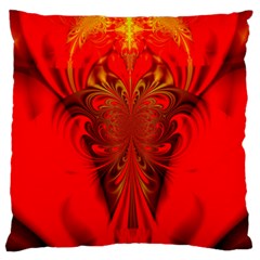 Digital Arts Fractals Futuristic Red Yellow Black Standard Flano Cushion Case (one Side)