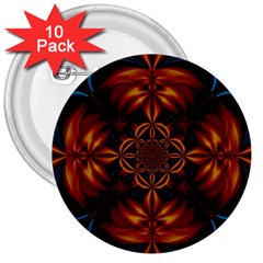 Abstract Art Artwork Fractal Design 3  Buttons (10 Pack) 