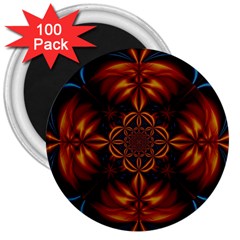 Abstract Art Artwork Fractal Design 3  Magnets (100 Pack)