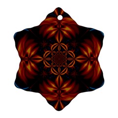 Abstract Art Artwork Fractal Design Snowflake Ornament (two Sides)