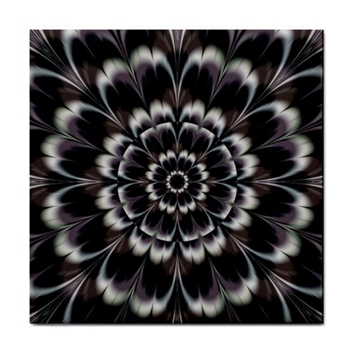 Abstract Digital Art Artwork Black White Tile Coasters