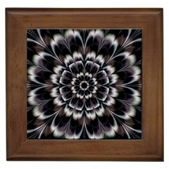 Abstract Digital Art Artwork Black White Framed Tiles