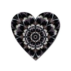 Abstract Digital Art Artwork Black White Heart Magnet