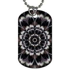 Abstract Digital Art Artwork Black White Dog Tag (One Side)