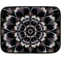 Abstract Digital Art Artwork Black White Double Sided Fleece Blanket (mini)  by Pakrebo