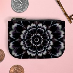 Abstract Digital Art Artwork Black White Mini Coin Purse