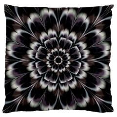 Abstract Digital Art Artwork Black White Large Cushion Case (two Sides) by Pakrebo