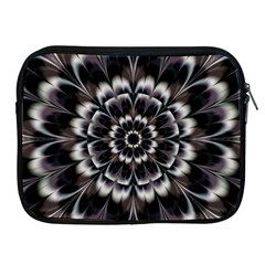 Abstract Digital Art Artwork Black White Apple iPad 2/3/4 Zipper Cases