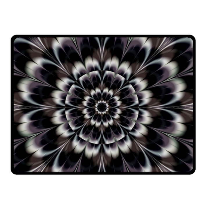 Abstract Digital Art Artwork Black White Double Sided Fleece Blanket (Small) 