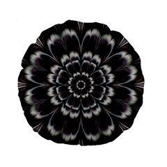 Abstract Digital Art Artwork Black White Standard 15  Premium Flano Round Cushions