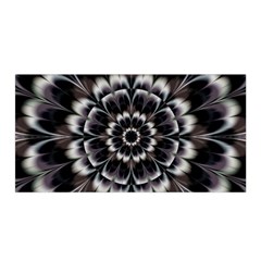 Abstract Digital Art Artwork Black White Satin Wrap