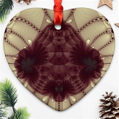 Abstract Art Artwork Fractal Heart Ornament (two Sides) by Pakrebo