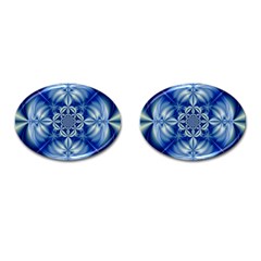 Abstract Art Artwork Fractal Design Cufflinks (oval) by Pakrebo