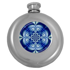 Abstract Art Artwork Fractal Design Round Hip Flask (5 Oz) by Pakrebo