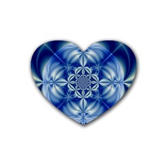 Abstract Art Artwork Fractal Design Heart Coaster (4 Pack)  by Pakrebo