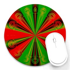 Abstract Art Fractal Modern Art Round Mousepads by Pakrebo