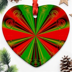 Abstract Art Fractal Modern Art Heart Ornament (two Sides) by Pakrebo