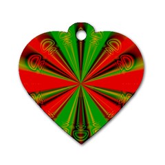 Abstract Art Fractal Modern Art Dog Tag Heart (one Side) by Pakrebo