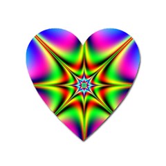 Abstract Art Artwork Fractal Heart Magnet by Pakrebo