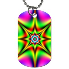 Abstract Art Artwork Fractal Dog Tag (two Sides) by Pakrebo