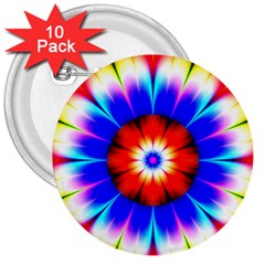 Abstract Digital Art Artwork Colorful 3  Buttons (10 pack) 