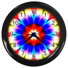 Abstract Digital Art Artwork Colorful Wall Clock (Black)