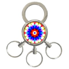 Abstract Digital Art Artwork Colorful 3-Ring Key Chain