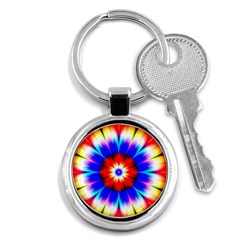 Abstract Digital Art Artwork Colorful Key Chain (Round)