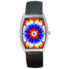 Abstract Digital Art Artwork Colorful Barrel Style Metal Watch