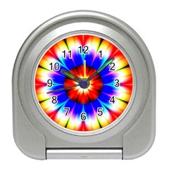 Abstract Digital Art Artwork Colorful Travel Alarm Clock