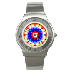 Abstract Digital Art Artwork Colorful Stainless Steel Watch