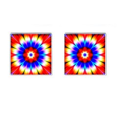 Abstract Digital Art Artwork Colorful Cufflinks (square) by Pakrebo