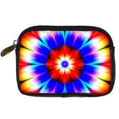 Abstract Digital Art Artwork Colorful Digital Camera Leather Case