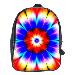 Abstract Digital Art Artwork Colorful School Bag (Large)