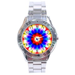 Abstract Digital Art Artwork Colorful Stainless Steel Analogue Watch