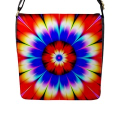 Abstract Digital Art Artwork Colorful Flap Closure Messenger Bag (l) by Pakrebo