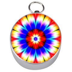 Abstract Digital Art Artwork Colorful Silver Compasses by Pakrebo