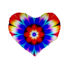 Abstract Digital Art Artwork Colorful Standard 16  Premium Flano Heart Shape Cushions