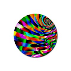 Abstract Art Artwork Digital Art Color Rubber Coaster (round)  by Pakrebo