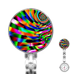 Abstract Art Artwork Digital Art Color Stainless Steel Nurses Watch by Pakrebo