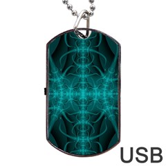 Abstract Art Design Digital Art Dog Tag Usb Flash (one Side) by Pakrebo