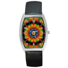 Abstract Digital Art Artwork Barrel Style Metal Watch by Pakrebo