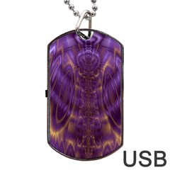 Abstract Art Artwork Fractal Design Dog Tag Usb Flash (two Sides) by Pakrebo