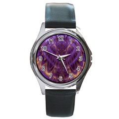 Abstract Art Artwork Fractal Design Round Metal Watch by Pakrebo