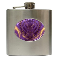 Abstract Art Artwork Fractal Design Hip Flask (6 Oz) by Pakrebo