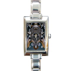 Fractal Art Artwork Design  Art Rectangle Italian Charm Watch