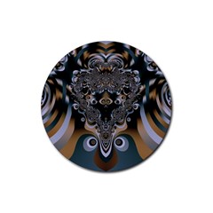 Fractal Art Artwork Design  Art Rubber Coaster (round)  by Pakrebo