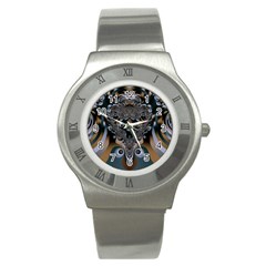 Fractal Art Artwork Design  Art Stainless Steel Watch by Pakrebo