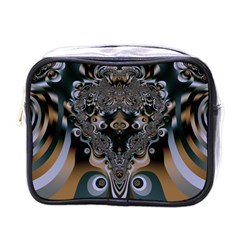 Fractal Art Artwork Design  Art Mini Toiletries Bag (one Side) by Pakrebo